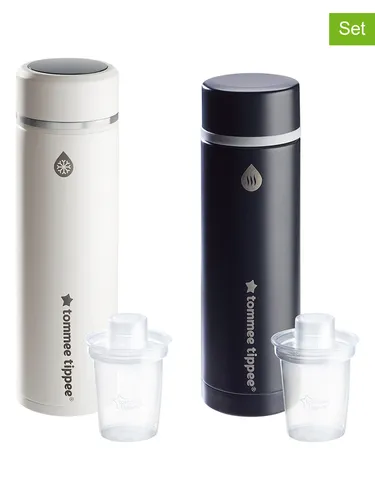Tommee Tippee Nahrungszubereiter-Set GoPrep - Flaschen- & Kostwärmer für frische Babymilch on-the-go: Kühlt Milch in nur zwei Minuten zur perfekten Temperatur und bietet eine gut ablesbare Digitalanzeige.