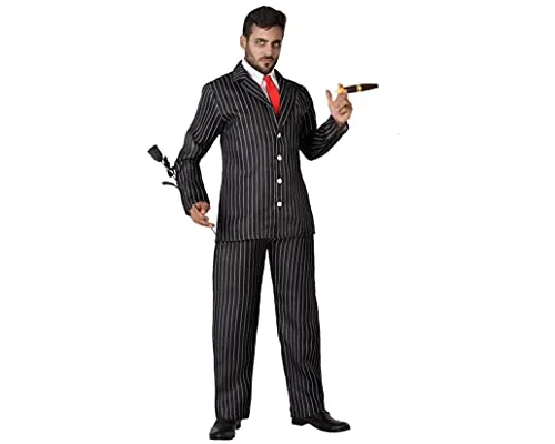 Atosa Gangster-Geisterkostüm Schwarz M-L