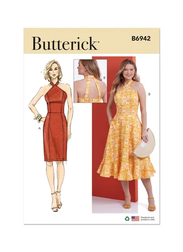 Schnittmuster Kleid Butterick B6942 Y5 18-26 (Gr. 44-52) Dt. Anleitung