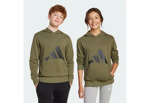 adidas Sportswear Kapuzensweatshirt J BL FT HD 280 grün 164 - Kinder-Sweater für sportliche Aktivitäten, aus weichem Materialmix für hohen Tragekomfort und atmungsaktive Eigenschaften. Ideal für das Laufen.