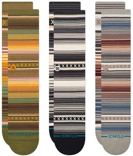 STANCE CURREN 3er Pack Socken 2026 green - 43-46 von Stance