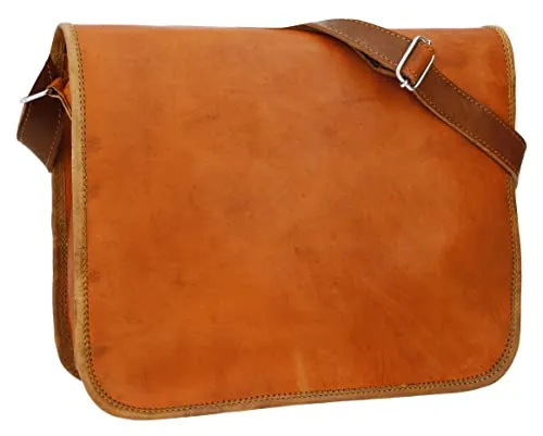 Gusti Umhängetasche Leder - Taylor 11'' - Messenger-Bag aus echtem Leder im Vintage-Style, ideal für Laptop und Co. Praktische Innentaschen sorgen für Ordnung und Stil bei jedem Anlass.
