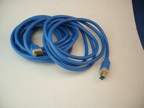 USB-Kabel, 3.0, A-Stecker > B-Stecker, 5m, blau, - z.B. für Drucker, Scanner,etc