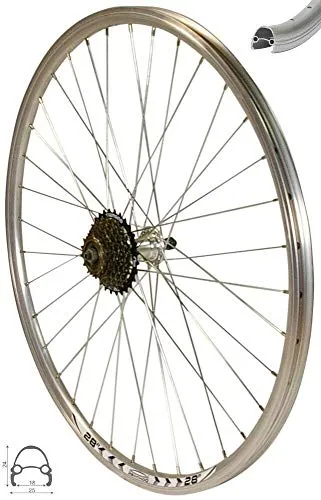 Redondo 28 Zoll Hinterrad Laufrad mit QR und 7-Fach Kranz