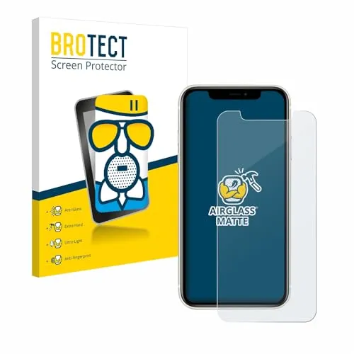 BROTECT Entspiegelungs Schutzglas für Apple iPhone 11 Schutzfolie Panzer Folie Glas Matt [Extrem Kratzfest 9H, Anti-Reflex, Anti-Fingerprint]