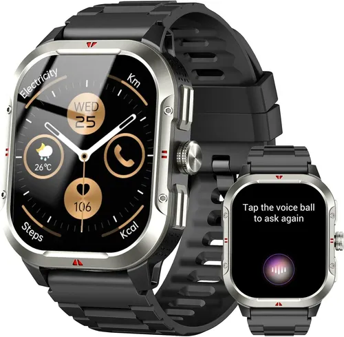 Jugeman Smartwatch GPS 2.06 Zoll HD Uhr mit Telefonfunktion IP68 Fitnessuhr