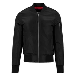 Urban Classics TB1446 2-Tone Bomber Jacket für Herren und Jungen - Leicht gefütterte Bomberjacke in Schwarz, ideal für modische Akzente und vielseitige Outfits.