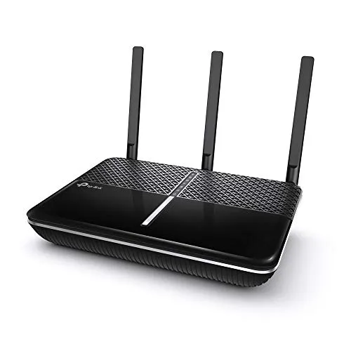 TP-Link Archer C2300 Dual Band Wireless MU-MIMO (Gigabit WLAN Router 1625Mbit/s (5GHz) + 600Mbit/s (2,4GHz), 4 Gigabit LAN Ports, 1 USB 3.0 Port, Print/Media/FTP/VPN Server) schwarz, AC2300