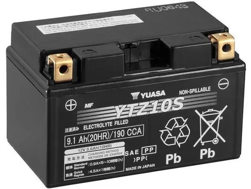 Produktbild YUASA YTZ10S AGM 9,1Ah Motorradbatterie 12V
