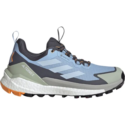 ADIDAS Damen Multifunktionsschuhe Terrex Free Hiker 2.0 Low Gore-Tex - Leichte Damen-Wanderschuhe für Outdoor-Abenteuer. Mit GORE-TEX für trockene Füße und Continental Gummi-Außensohle für besten Grip. Ideal für jedes Terrain und langen Tragekomfort.