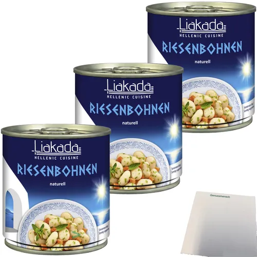 Liakada Riesenbohnen Naturell 3er Pack 3x170g Dose usy Block