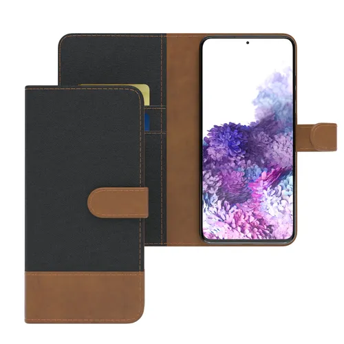 Tasche für Huawei P Smart (2019) Jeans Cover Handy Schutz Hülle Case Schwarz