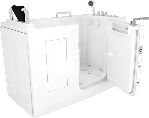 Sitzwanne Whirlpool Badewanne mit Tür S07WP-TH-C-R 140x76cm - Badewanne mit Tür für einfachen Einstieg, extra tief und rutschsicher, ideal für entspannende Wellness-Momente zu Hause.