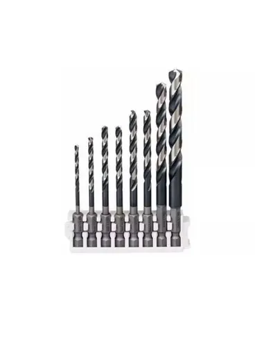 Impact Control HSS-Bohrer-Pack 8-teilig, 2,5–8,5 mm - Zubehör für Elektrowerkzeug: Der robuste HSS-Spiralbohrer ist ideal für präzises Bohren in Metall, mit extremer Widerstandsfähigkeit und geringem Verschleiß.
