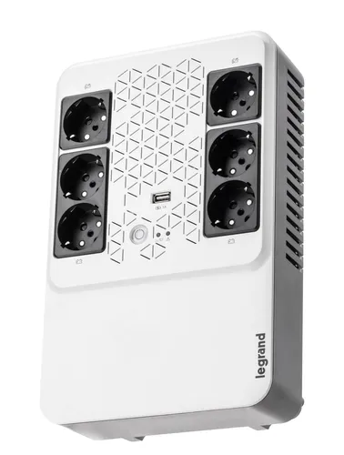 Legrand 310081 KEOR Multiplug USV-Anlage 600VA - USV-Anlage für zuverlässige Stromversorgung von Computer und Geräten, schützt vor Entladung, Überladung und Kurzschluss - ideale Lösung für Heim- und Büroanwendungen.
