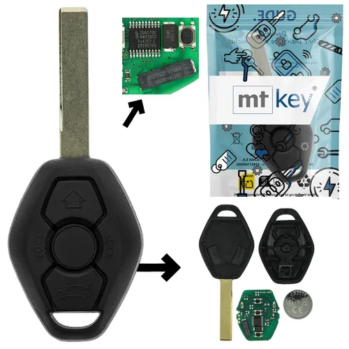 Funk Schlüssel CAS2 HU92 PCF7942 868MHZ für BMW 3er E90 E91 E92 E93 5er E60 E61