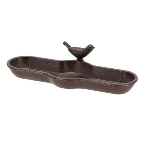 TOPANBIETER 999 Vogelbad - Wetterfest & Frostbeständig Gusseisen - Ideal für Balkon, Terrasse & Garten - In Geschenkbox