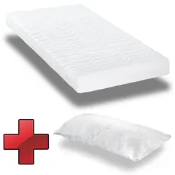 Kaltschaummatratze CloudComfort Premium 90 x 200 cm + Viskoelastik Kissen 40 x 80 cm