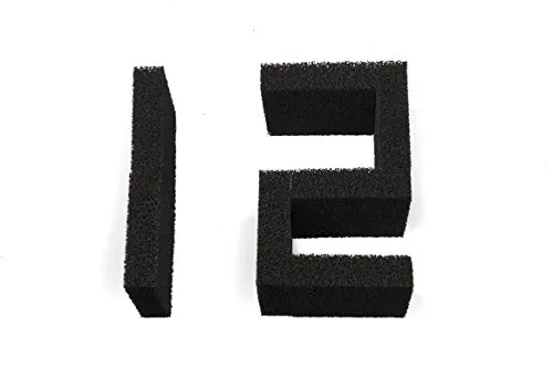 LTWHOME Filterschwamm aus Aktivkohlen, Aquarium Passend für Juwel Compact/BioFlow 3.0 Filters/M(12 Stück)