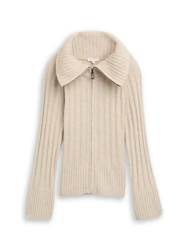 TOM TAILOR Strickpullover knit boucle zip cardigan