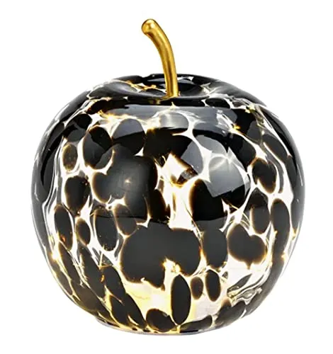 Apfel mit 20er LED – Glas Schwarz, 10035336 in schwarz von G. Wurm