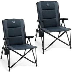 TIMBER RIDGE Faltbarer Campingstuhl mit breitem Sitz 55 cm