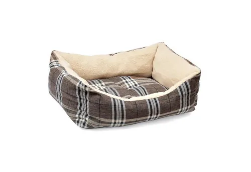 Aumüller Tierbett Plüschsofa Schottland Braun, 70 cm - Kuscheliges Hundesofa mit Anti-Rutsch-Beschichtung – der perfekte Rückzugsort für Ihren Liebling, ideal für gemütliche Stunden und wohlige Träume.