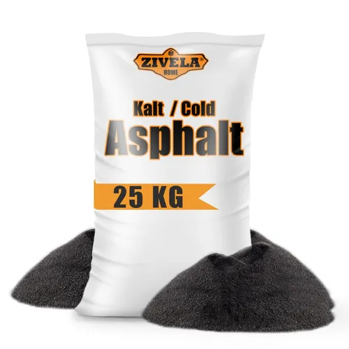 Zivela Kaltasphalt Bitumenmasse 25kg in schwarz von ZIVELA