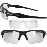 Oakley Flak 2.0 XL Steel - Photochromic Sportbrille - Sportbrille mit Clear Black Iridium Gläsern, bietet 100% UV-Schutz und hervorragenden Aufprallschutz für maximale Leistung beim Sport.