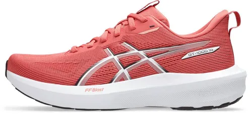 ASICS GT-1000 14 Stabilitätsschuh Damen - Koralle, Grau - Laufschuhe für Überpronierer mit DUOMAX-Stütze für gezielte Stabilisierung und FF BLAST-Dämpfung für gelenkschonenden Komfort. Ideal für sicheres Laufen auf Asphalt und leichten Trails.