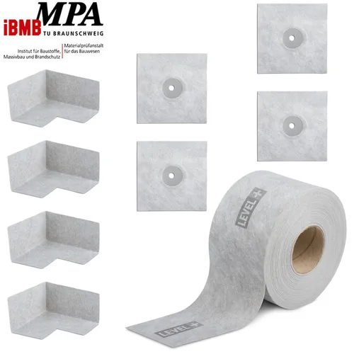 Bandset Balkonabdichtung G12 - Dichtband Set - Dichtmaterialien für wasserdichte und schimmelresistente Abdichtungen in Badezimmer, Balkon und Terrasse. Mit 20m Elastomerband und 120mm Breite ideal für verschiedene Anwendungen.