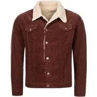 Rock Creek Winterjacke Herren Cordjacke mit Teddyfell-Kragen H-211 - Funktionsjacken, modische Herren Winterjacke mit warmem Teddyfellfutter, perfekt für kalte Tage und kombiniert ideal mit Jeans und T-Shirt.