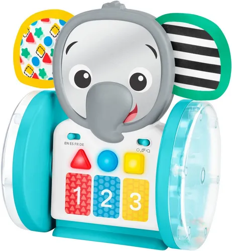 Baby Einstein Chase & Tap Earl Krabbelspielzeug - Elektronisches Spielzeug für die Frühförderung mit Spiegel und Musik, fördert spielerisch die motorischen Fähigkeiten und vermittelt Farben, Zahlen und Formen in 4 Sprachen.