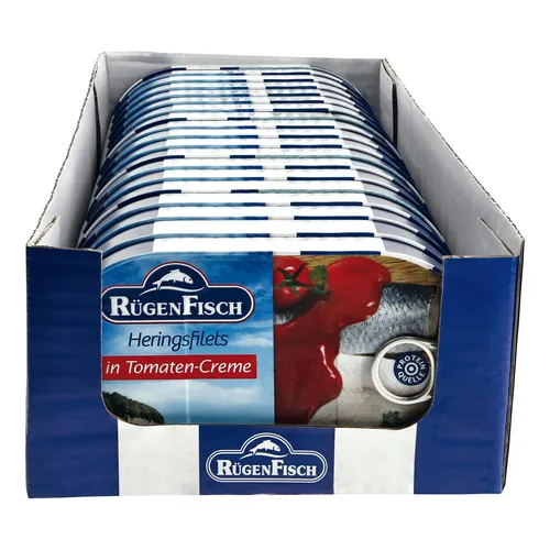 Rügenfisch Heringsfilet Tomate MSC 200 g, 19er Pack von Rügen Fisch