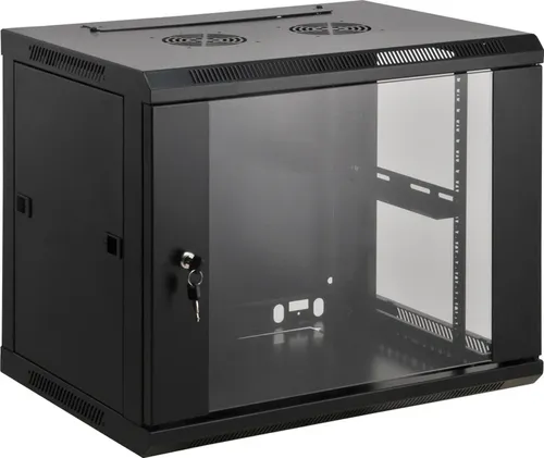 Intellinet 6U Wandmontage Rack-Gehäuse Schwarz RAL 9005 - Praktisches 6U Wandmontage-Gehäuse für 19
