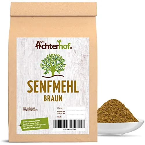 1.000 g Senfmehl braun/schwarz - Senfsaat braun vermahlen -Senfkörner braun vermahlen- ideal um Senf selbst herzustellen natürlich vom-Achterhof