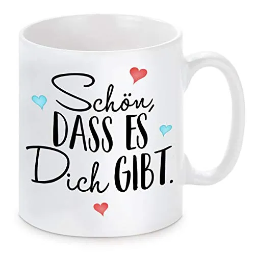 Herzbotschaft Tasse mit Motiv Modell: Schön, DASS es Dich gibt