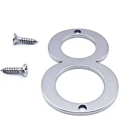 2-zoll (5 Cm) Hausnummernschild, Moderne Türnummern, Schild, Hausnummern Aus Zinklegierung (8, Silber)