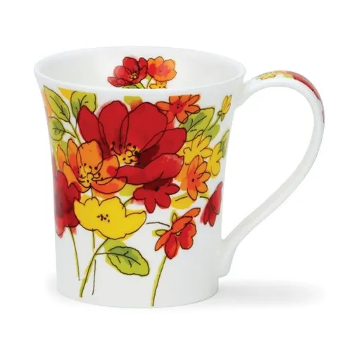 Inky Florals red Dunoon Teetasse Kaffeetasse Tasse Jura klein 0,2 L