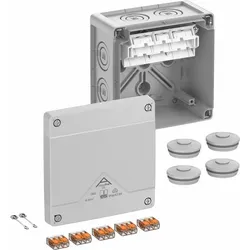 Spelsberg 40444001 Abzweigkasten, Schutzart IP66/IP67/IP69, max. 4mm2, Schlagfestigkeit IK09, Schutzklasse II, Ui 450V AC, Ui 450V DC, DLG, DNV, VDE, halogenfrei