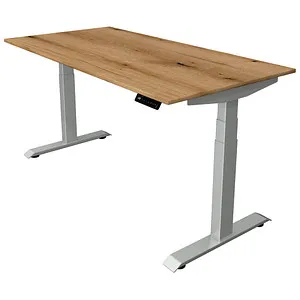 Move 4 Elektrisch Höhenverstellbarer Schreibtisch, 160x80 cm, Silber - Kinderschreibtisch mit elektrisch höhenverstellbarer Funktion von 640-1290 mm, Memory-Funktion für 4 Höhen und Einklemmschutz durch Gyro-Sensor – ideal für ergonomisches Arbeiten.