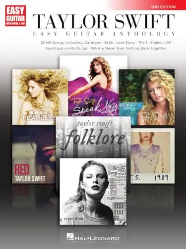 Taylor Swift Easy Guitar Anthology für Anfänger | 23 Country Pop Hits für Gitarre mit Tabulatur | Songbook für Akustik und E-Gitarre Spieler | ... (Easy Guitar With Notes & Tab, Band 9)