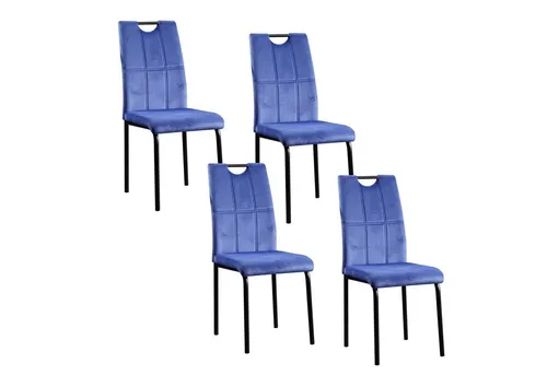 Stuhl Denton Velvet Blau in blau von HTI-Line