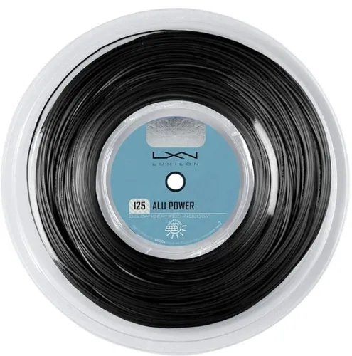 Luxilon Alu Power 115 - 200 m Tennissaiten - Hochwertige Monofilament-Saiten in Silber, ideal für Spieler, die eine präzise Kontrolle und maximale Power suchen. Perfekt für ambitionierte Tennisspieler!