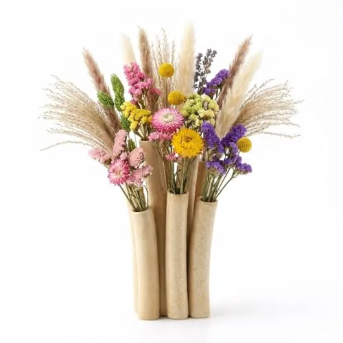 Handgefertigte Keramik Dekovase Set für Blumen