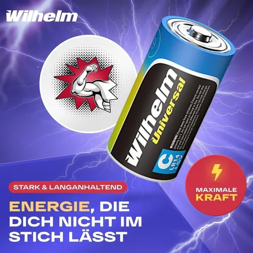 Baby Wilhelm Alkaline Batterien C LR14 1,5V 16 x