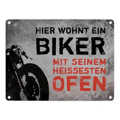 Metallschild Motorrad Motiv