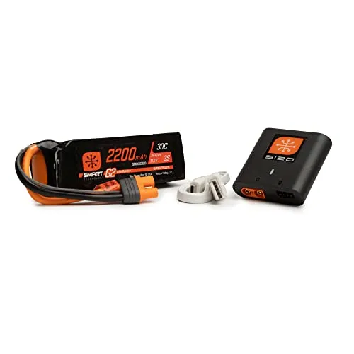 Spektrum SPMXPSA200 Smart G2 Air Powerstage Bundle 2 - Ladegeräte für RTF Basic-Flugzeuge und Helis, kostensparende One-Box-Lösung mit benutzerfreundlicher Smart Technologie für sichere Akkuladung.
