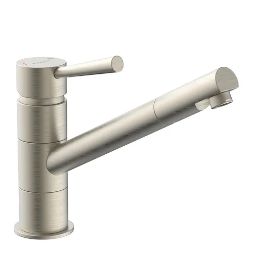 Schütte Spültischarmatur Cornwall - Hochwertige Küchenarmatur mit schwenkbarem Auslauf, ideal für komfortables Arbeiten am Spülbecken, in edler Edelstahloptik und mit 5 Jahren Herstellergarantie.
