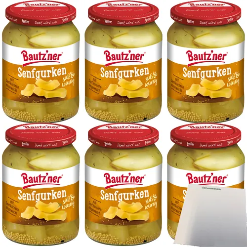 Bautzner Senfgurken süß-würzig 6er Pack 6x420g ATG usy Block